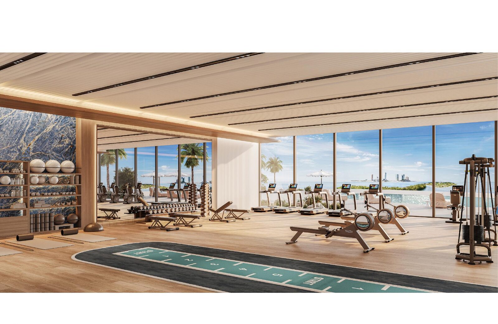 Fitness centre at Radisson Residences Al Reem Island