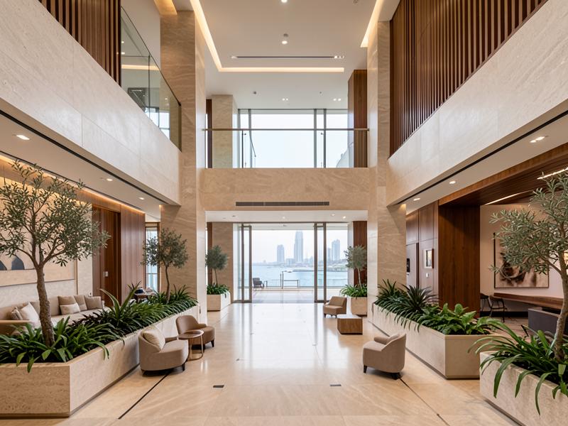 Contemporary lobby interior at The WADI