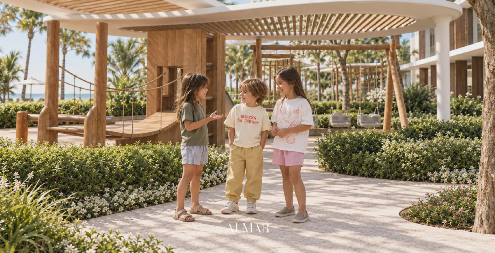 Children's outdoor play area at ALMAR Residences