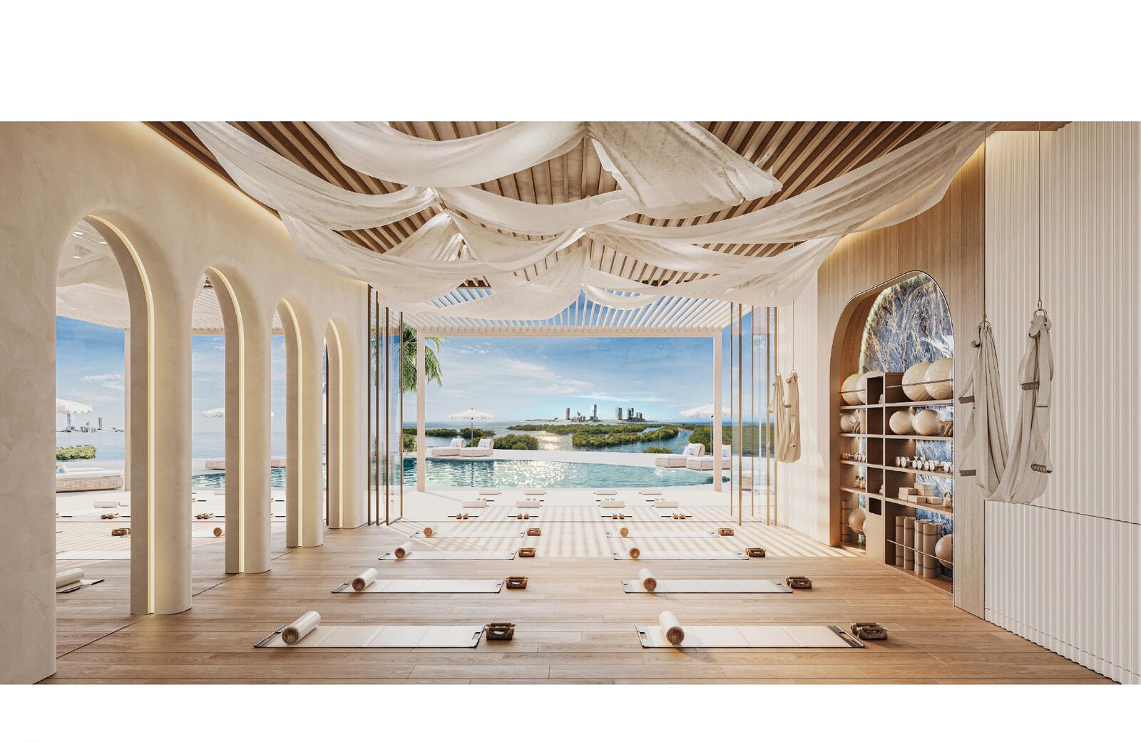 Yoga room at Radisson Residences Al Reem Island