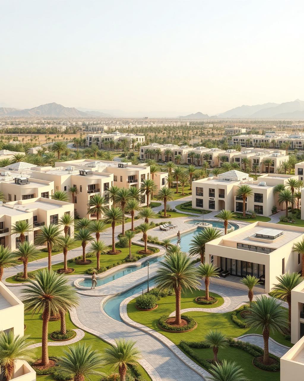 Sarooj Oasis residential community with apartments and villas in Sultan Haitham City Oman